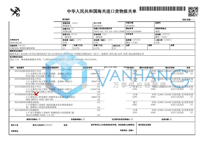 天津港舊清洗機(jī)進(jìn)口清關(guān)代理